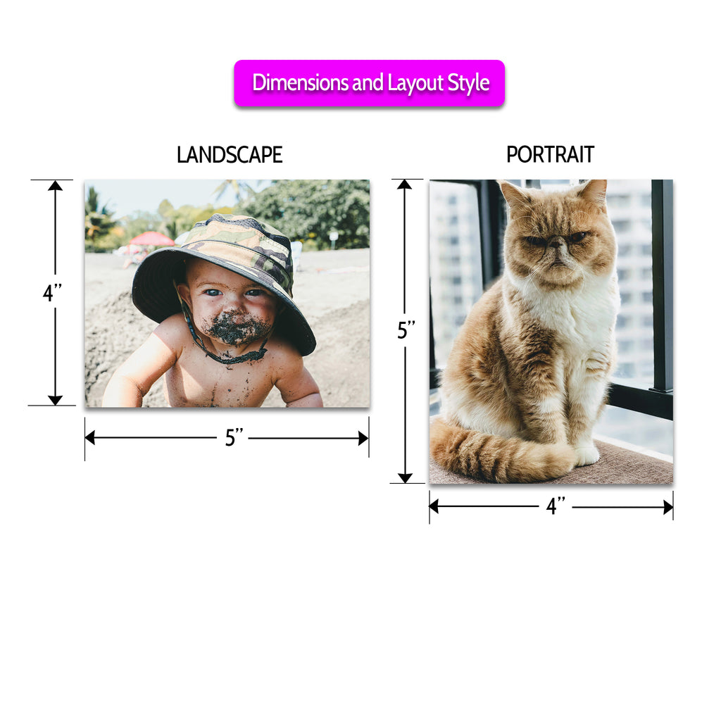 Personalized Photo Magnets - 4 x 5 Inch - Cooper & Charlie