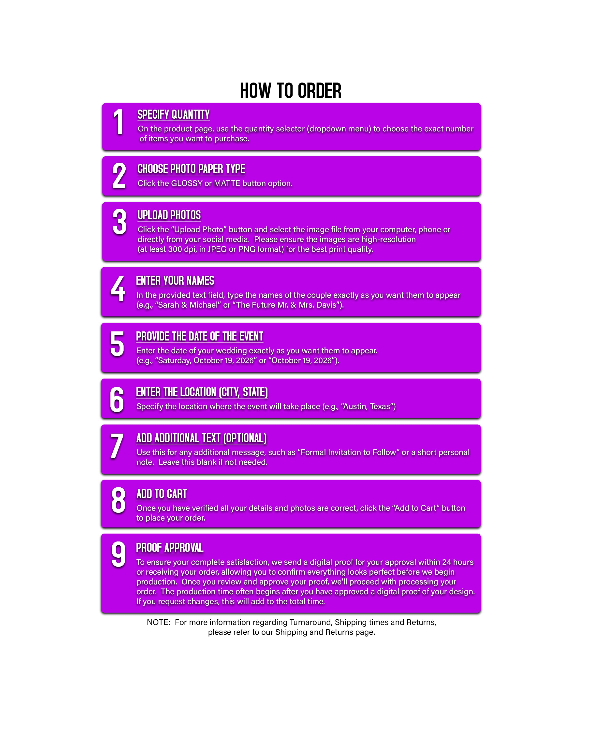 Save the Date Photo Magnets 4 X 5 inch - White with Gold Font - Cooper & Charlie