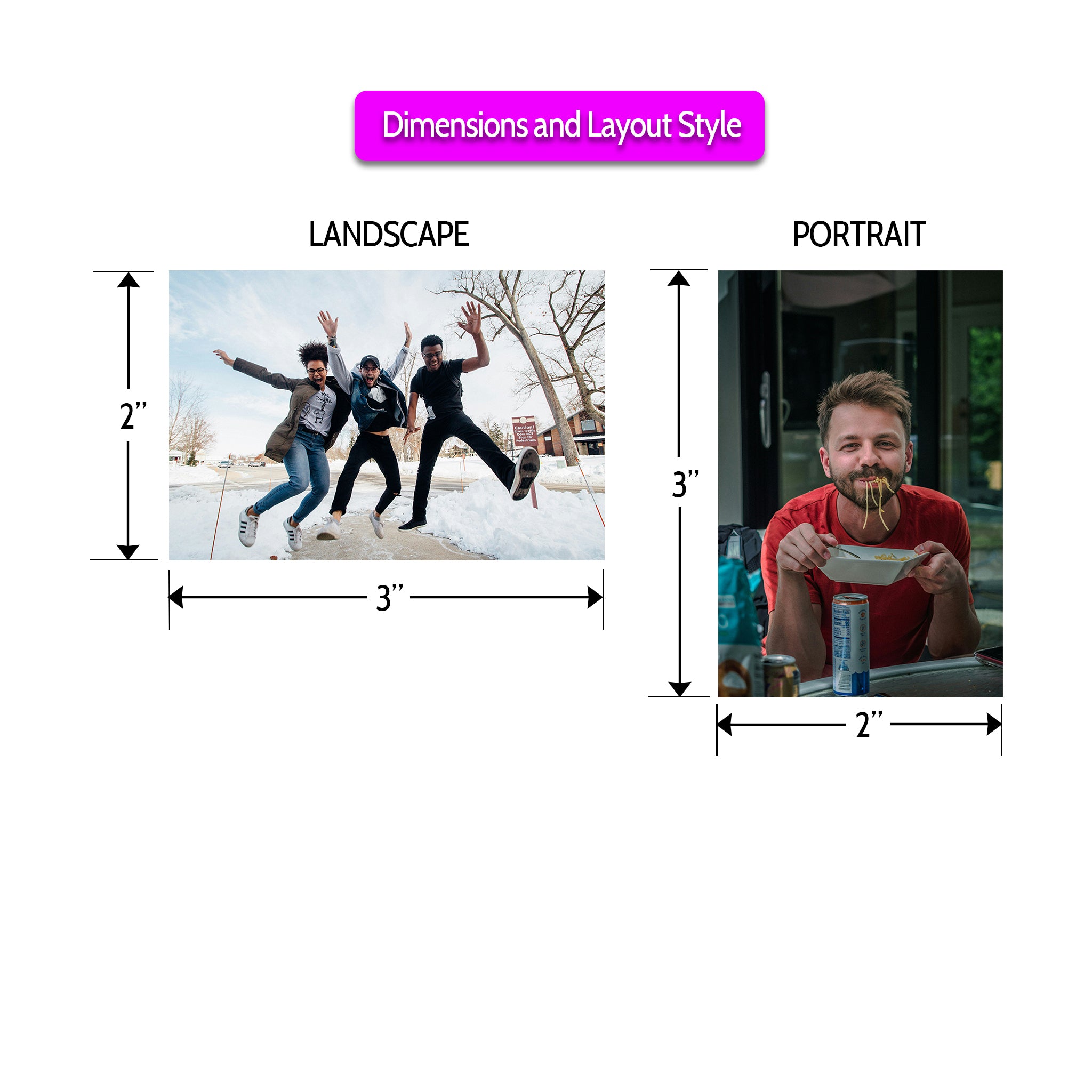 Personalized Photo Magnets - 2 x 3 Inch - Cooper & Charlie