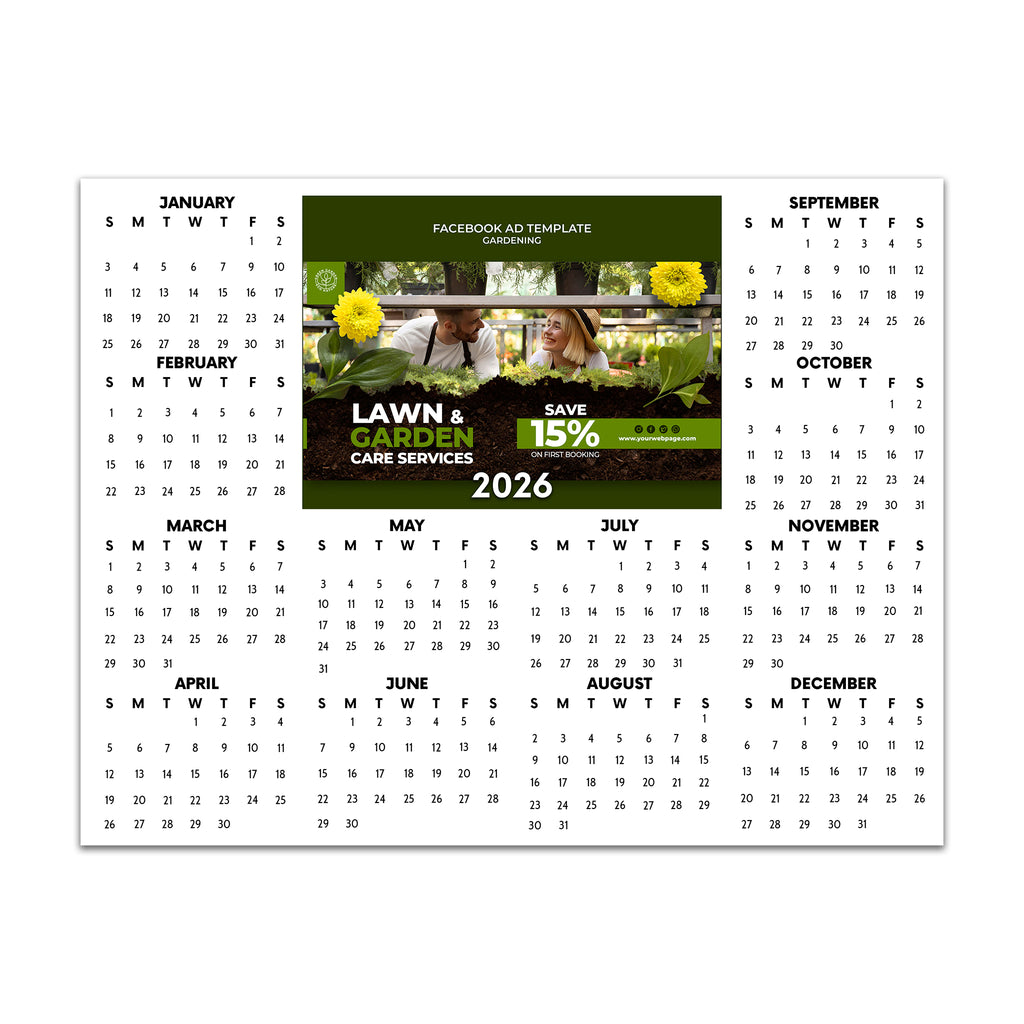2026 Executive Photo Magnet Calendar - 8.5 x 11 inch - Cooper & Charlie