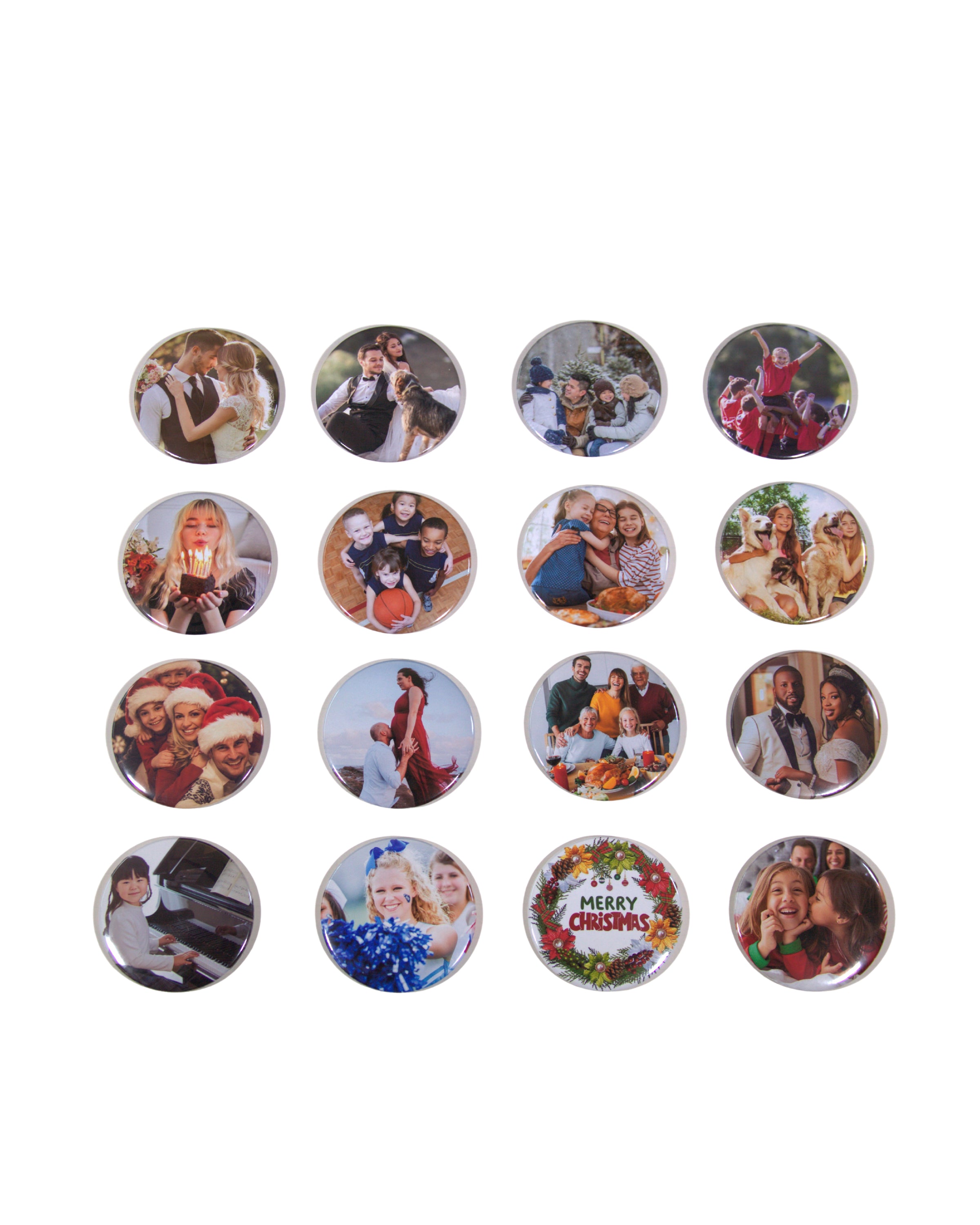 Round 2.25 inch Photo Magnets - Cooper & Charlie