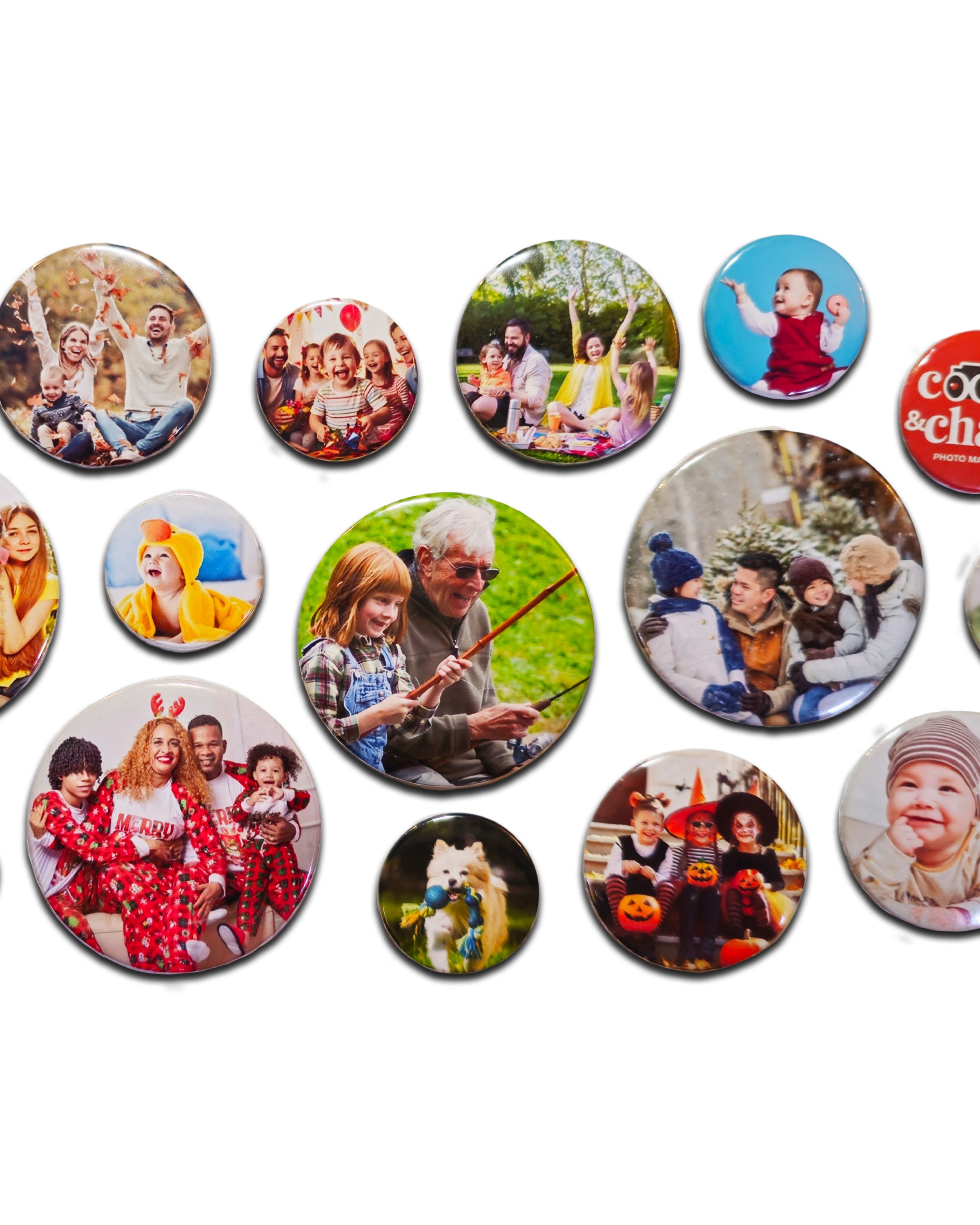 Round 2.25 inch Custom Button Pins - Cooper & Charlie