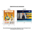 Custom Business Flyer Magnets - 3.5 x 4.5 inch - Cooper & Charlie