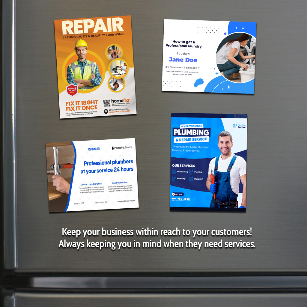 Custom Business Flyer Magnets - 3.5 x 4.5 inch - Cooper & Charlie