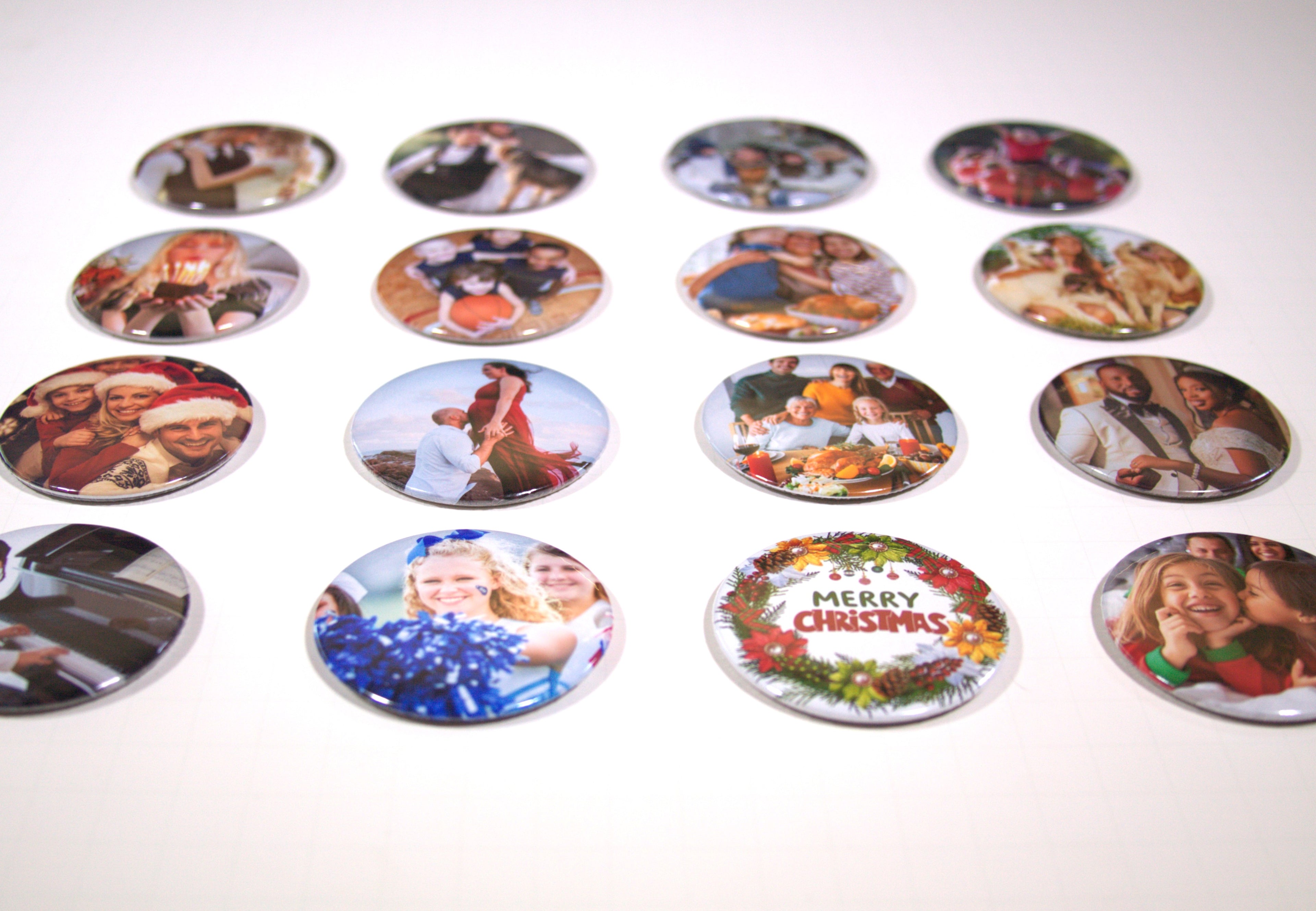 Round 2.25 inch Photo Magnets - Cooper & Charlie