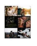 Save the Date Photo Magnets - 4 x 5 inch - Elegant black photo tiles - Cooper & Charlie