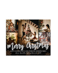 Magnetic Holiday Photo Cards 4 x 5 inch - Black with White Font - Cooper & Charlie