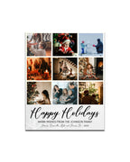 Magnetic Holiday Photo Cards 4 x 5 inch - White with Black Font - Cooper & Charlie